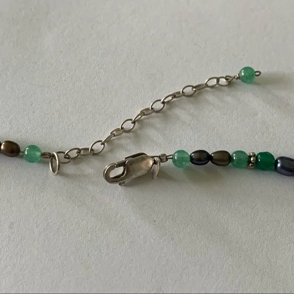 Sajen Natural Beaded Necklace Beads Pearls Pearl Gemstone Stone 925 Sterling - Picture 7 of 8